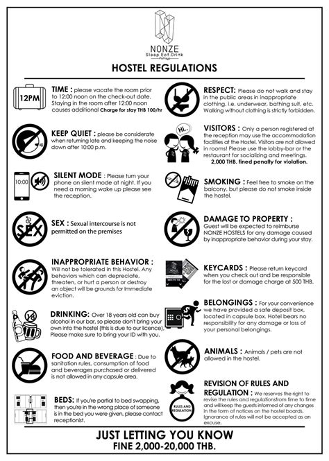 hotel motel rules and regulations.